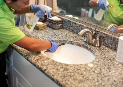 Sink is scrubbed and sanitized | Helping Hands Cleaning Services